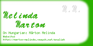 melinda marton business card