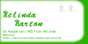 melinda marton business card